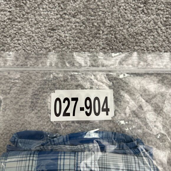 Columbia Omni Wick Shirt Mens Large Blue Plaid Short Sleeve Fishing Outdoor Top - Picture 10 of 10